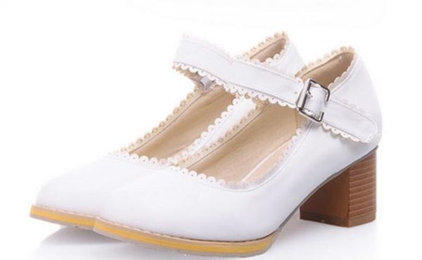 send 2018 spring and autumn new style middle heel round head shallow mouth coarse heel princess shoes, Black
send 2018 spring and autumn new style middle heel round head shallow mouth coarse heel princess shoes, Black