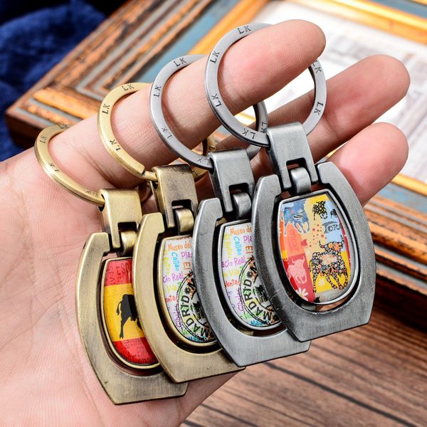 2019 vicney new spain rotatable key chain vintage style spain souvenir for friend keychain portable antique silver color keyring
2019 vicney new spain rotatable key chain vintage style spain souvenir for friend keychain portable antique silver color keyring