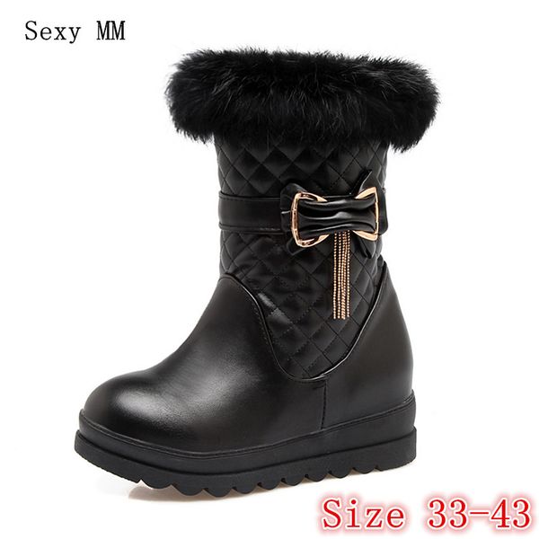 winter warm boots women platform mid calf snow boots woman short plus size 33 - 40 41 42 43 botas botte, Black
winter warm boots women platform mid calf snow boots woman short plus size 33 - 40 41 42 43 botas botte, Black