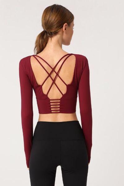 x-herr women back straps gym yoga crop yoga shirts long sleeve training fitness running sport t-shirts, White;red
x-herr women back straps gym yoga crop yoga shirts long sleeve training fitness running sport t-shirts, White;red