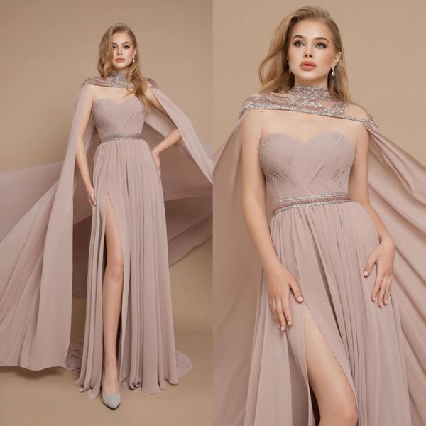 fairy a line evening dresses with high collar wrap sweetheart chiffon celebrity party gowns beaded side split prom dress custom made, Black;red
fairy a line evening dresses with high collar wrap sweetheart chiffon celebrity party gowns beaded side split prom dress custom made, Black;red