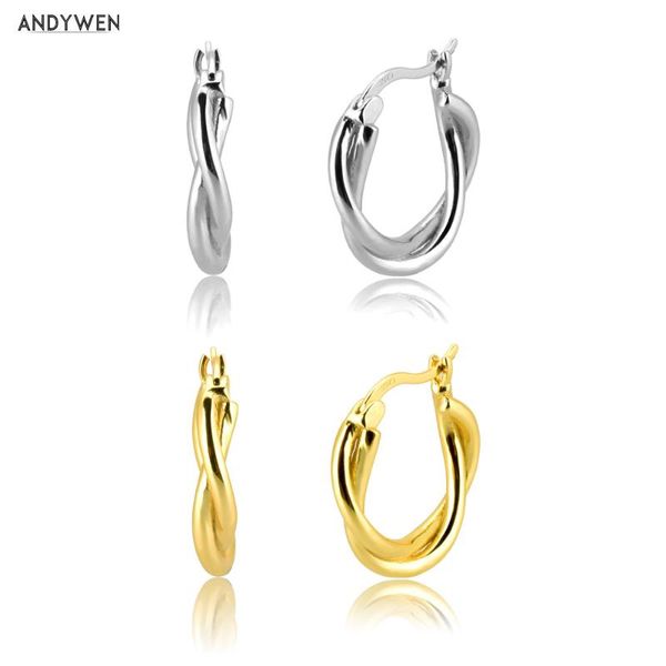 andywen 100% 925 sterling silver circle round hoops earring crystal luxury 2020 fashion jewelry piercing ohrringe pendiente, Golden;silver
andywen 100% 925 sterling silver circle round hoops earring crystal luxury 2020 fashion jewelry piercing ohrringe pendiente, Golden;silver