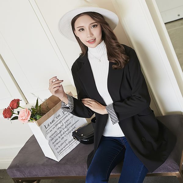 office ladies long sleeve work wear women's blazer long sleeve open front casual female outerwear, White;black
office ladies long sleeve work wear women's blazer long sleeve open front casual female outerwear, White;black
