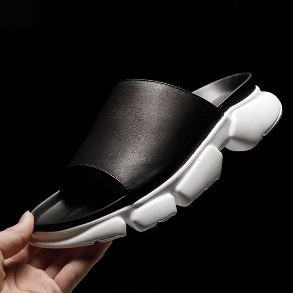 thick cowhide fender summer men genuine leather slippers men flip flops casual shoes beach outdoor anti-skid spring summer, Black
thick cowhide fender summer men genuine leather slippers men flip flops casual shoes beach outdoor anti-skid spring summer, Black