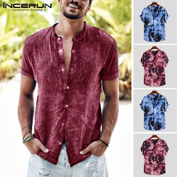 incerun mens shirt short sleeve collarless casual 2019 summer camisa retro print beach hawaiian shirt streetwear men, White;black
incerun mens shirt short sleeve collarless casual 2019 summer camisa retro print beach hawaiian shirt streetwear men, White;black