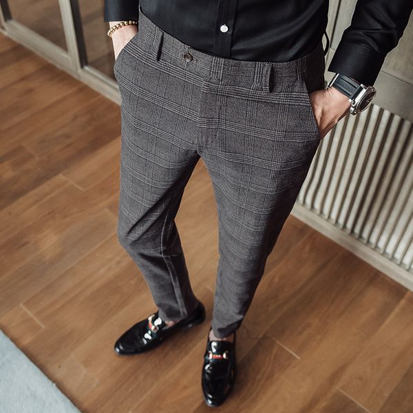 2018 autumn and winter new england trend men's slim plaid feet gentleman trousers cotton high-end fashion men's trousers, Black
2018 autumn and winter new england trend men's slim plaid feet gentleman trousers cotton high-end fashion men's trousers, Black