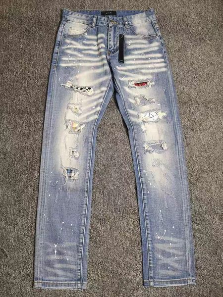 2019 us size 28~40 hip hop punk pants men's motorcycle moto biker denim mens distressed ripped skinny jeans brand designer 559, Blue
2019 us size 28~40 hip hop punk pants men's motorcycle moto biker denim mens distressed ripped skinny jeans brand designer 559, Blue