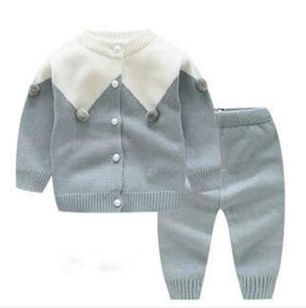 boutique boy girl knitted two piece sets o-neck knitted 100% cotton long sleeve cardigan + pants baby girl spring fall clothing sets, White
boutique boy girl knitted two piece sets o-neck knitted 100% cotton long sleeve cardigan + pants baby girl spring fall clothing sets, White