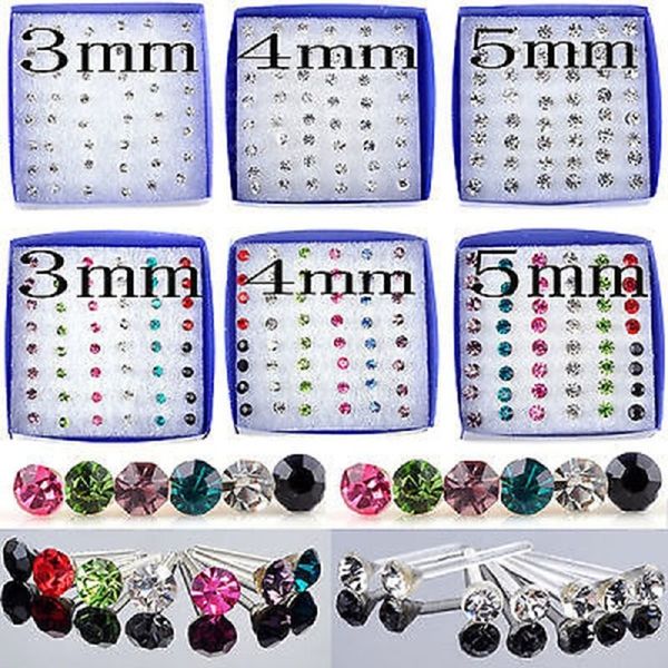 wlp 8 10 20 pairs/set crystal stud earrings colorful fashion earring for women jewelry silver color piercing 2.5/3/4/5, Golden;silver
wlp 8 10 20 pairs/set crystal stud earrings colorful fashion earring for women jewelry silver color piercing 2.5/3/4/5, Golden;silver
