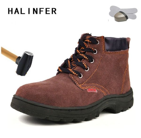halinfer men safety work shoes cow suede steel head breathable light puncture prevention labor insurance blue shoes, Black
halinfer men safety work shoes cow suede steel head breathable light puncture prevention labor insurance blue shoes, Black
