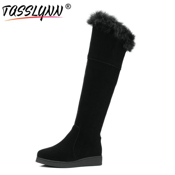 tasslynn 2018 women winter boots casual flock round toe over the knee boots flat with low heels slip on shoes woman size 34-43, Black
tasslynn 2018 women winter boots casual flock round toe over the knee boots flat with low heels slip on shoes woman size 34-43, Black
