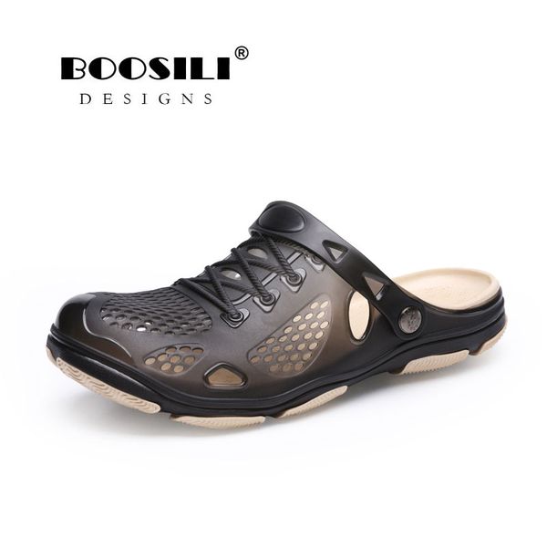 2019 real mens leather sandal men's ventilationshoes double color garden breathable clogs lightweight 4 colours, Black
2019 real mens leather sandal men's ventilationshoes double color garden breathable clogs lightweight 4 colours, Black