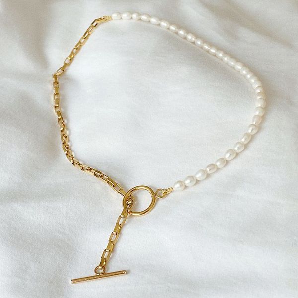 stainless steel chain pearl stitching necklace handmade creative design ladies fashion jewelry party gift wholesale, Golden;silver
stainless steel chain pearl stitching necklace handmade creative design ladies fashion jewelry party gift wholesale, Golden;silver