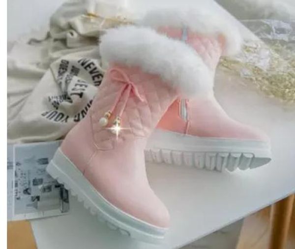 2018 women's boots in winter with new style flat bottom thick bottom round head keep warm non-slip @61, Black
2018 women's boots in winter with new style flat bottom thick bottom round head keep warm non-slip @61, Black