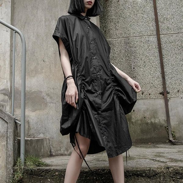 rosetic gothic women shirt dress pleated lace-up asymmetrical design single-breasted summer fashion harajuku japan korea young, Black;gray
rosetic gothic women shirt dress pleated lace-up asymmetrical design single-breasted summer fashion harajuku japan korea young, Black;gray