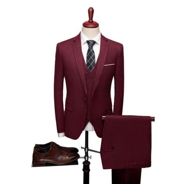 burgundy trousers suit mens stylish 3 piece dress suit classic fit wedding formal jacket & vest & pants, White;black
burgundy trousers suit mens stylish 3 piece dress suit classic fit wedding formal jacket & vest & pants, White;black