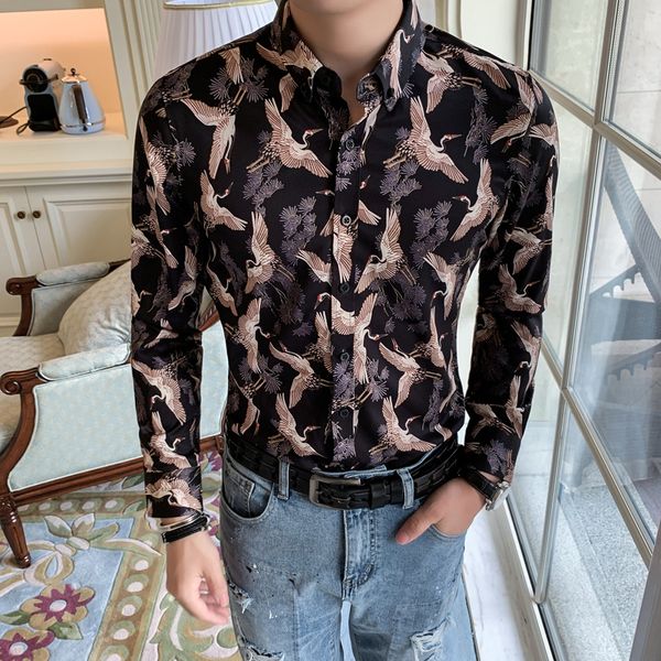 fashion casual shirt luxury print men long sleeve shirts slim fit formal dress prom tuxedo shirts streetwear camisa masculina, White;black
fashion casual shirt luxury print men long sleeve shirts slim fit formal dress prom tuxedo shirts streetwear camisa masculina, White;black