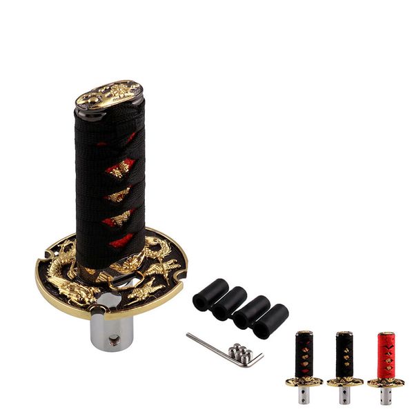 short samurai gold dragon sword shift knob 152mm 205mm metal weighted katana shifter for universal car sk178
short samurai gold dragon sword shift knob 152mm 205mm metal weighted katana shifter for universal car sk178