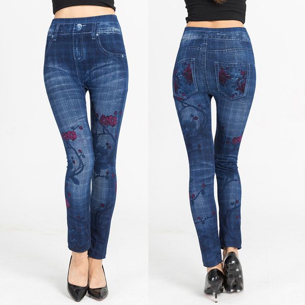 2019 women's jeans casual cotton high-waist printed imitation denim leggings hip elastic slim pencil tights pants l0830, Blue
2019 women's jeans casual cotton high-waist printed imitation denim leggings hip elastic slim pencil tights pants l0830, Blue
