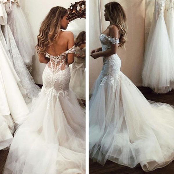 robe de mariage backless off-shoulder appliques mermaid wedding dresses 2020 lace bride dress bridal gowns vestido de noiva, White
robe de mariage backless off-shoulder appliques mermaid wedding dresses 2020 lace bride dress bridal gowns vestido de noiva, White
