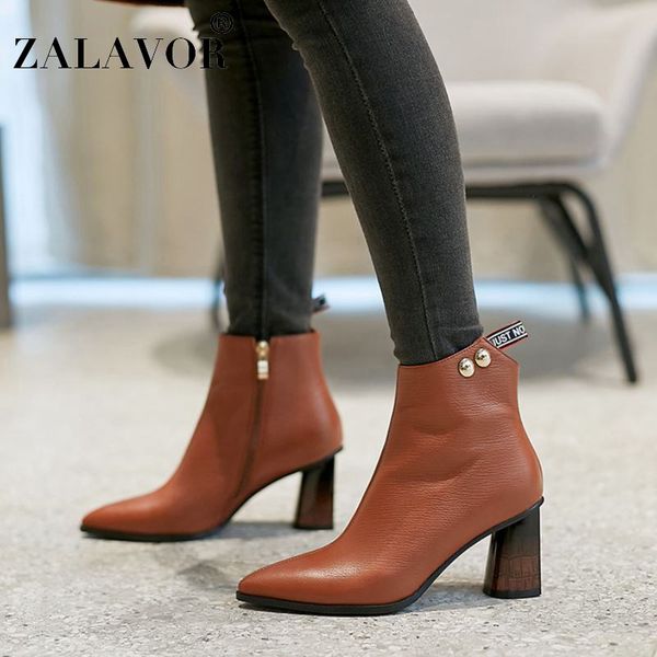 rizabina women fashion ankle boots warm pointed toe winter boots stylish zipper rivet thick high heel casual footwear size 34-39, Black
rizabina women fashion ankle boots warm pointed toe winter boots stylish zipper rivet thick high heel casual footwear size 34-39, Black