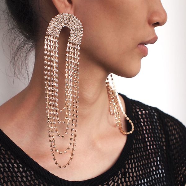 luxury wedding shiny rhinestone earring for women fashion statement long tassel earrings party jewelry wholesale uken, Silver
luxury wedding shiny rhinestone earring for women fashion statement long tassel earrings party jewelry wholesale uken, Silver