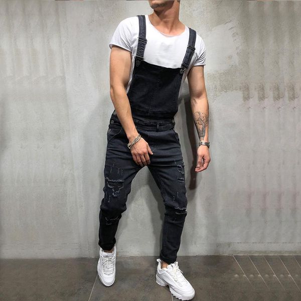 missky fashion men ripped jeans jumpsuits hi street distressed denim bib overalls for man suspender pants male clothes, Blue
missky fashion men ripped jeans jumpsuits hi street distressed denim bib overalls for man suspender pants male clothes, Blue