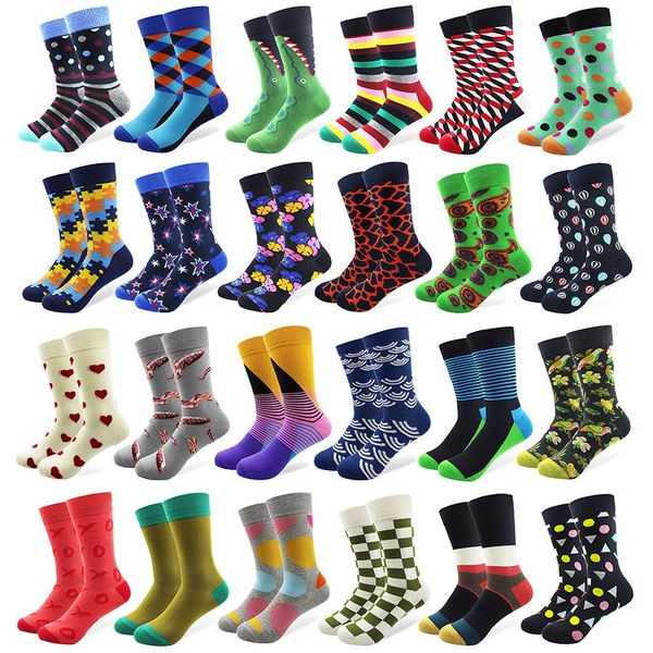 4 pair /lot male cotton socks colorful striped jacquard art socks hit color dot long happy funny skateboard socks men's dress sock, Black
4 pair /lot male cotton socks colorful striped jacquard art socks hit color dot long happy funny skateboard socks men's dress sock, Black