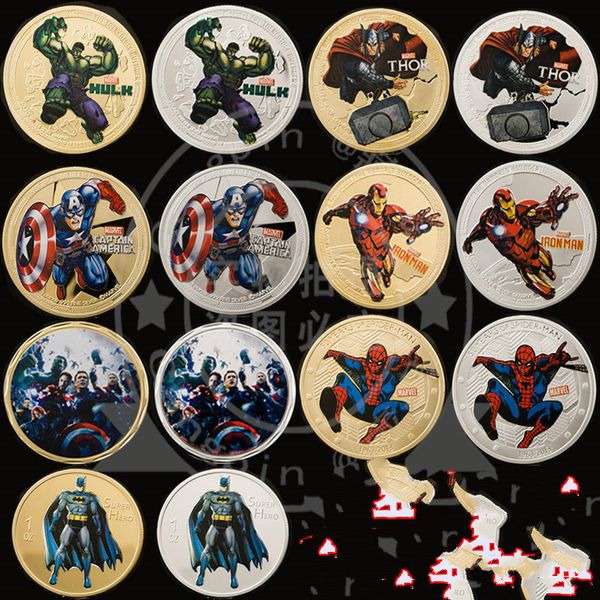 american silver gold-plated commemorative coin avengers cartoon children coin custom badge iron man medals avengers collect miracle coin hot
american silver gold-plated commemorative coin avengers cartoon children coin custom badge iron man medals avengers collect miracle coin hot