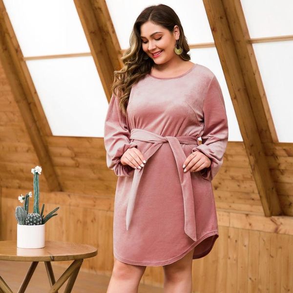 whzhm velvet pink dress femme round neck sashes long puff sleeve autumn plus size 3xl 4xl elegant loose party dresses women, Black;gray
whzhm velvet pink dress femme round neck sashes long puff sleeve autumn plus size 3xl 4xl elegant loose party dresses women, Black;gray