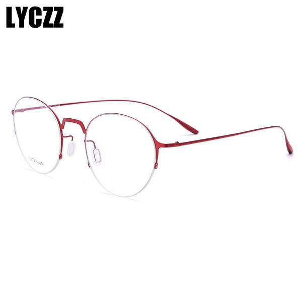 lyczz red fashion style thin glasses frame women men titanium alloy metal eyeglasses vintage optical frame student clear lens, Black
lyczz red fashion style thin glasses frame women men titanium alloy metal eyeglasses vintage optical frame student clear lens, Black
