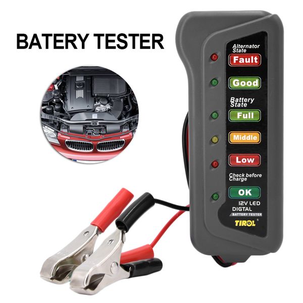 car digital battery tester auto alternator tester with 6-led lights car styling battery diagnostic tool
car digital battery tester auto alternator tester with 6-led lights car styling battery diagnostic tool