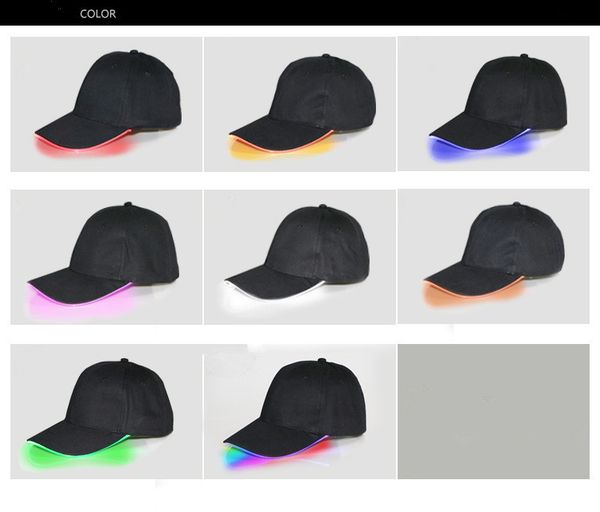 designer led baseball caps cotton black white brown shining led light ball caps glow in dark adjustable snapback hats luminous party hats 
designer led baseball caps cotton black white brown shining led light ball caps glow in dark adjustable snapback hats luminous party hats