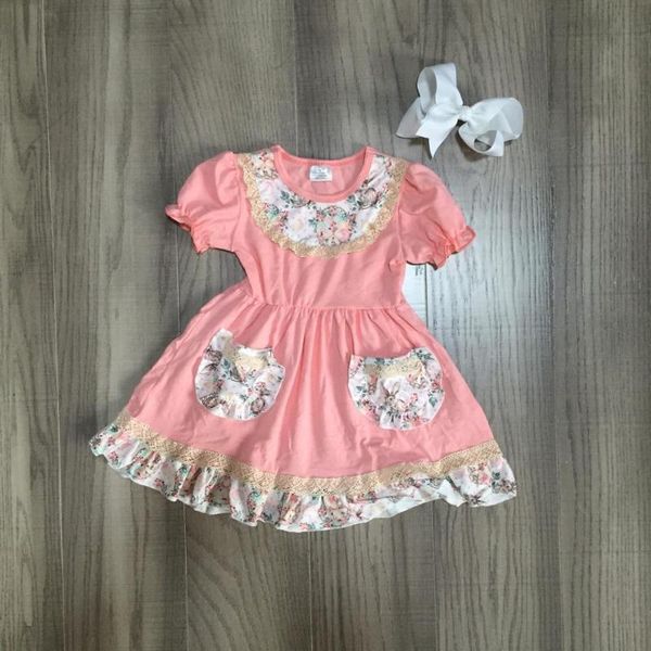 spring summer baby girls milk silk cotton coral floral flower dress short sleeve children clothes boutique match bow kidswear, White
spring summer baby girls milk silk cotton coral floral flower dress short sleeve children clothes boutique match bow kidswear, White