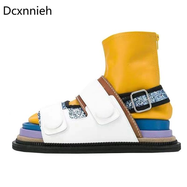 fall new thick sole sandals women mixed color sequin casual shoes ladies two wear leather socks runway shoes woman platform shoe, Black
fall new thick sole sandals women mixed color sequin casual shoes ladies two wear leather socks runway shoes woman platform shoe, Black