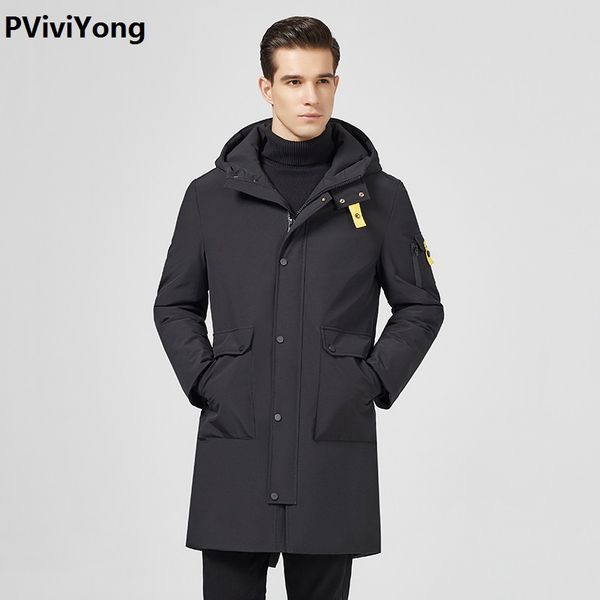 pviviyong 2019 new long men's down jacket hat white duck down jacket youth fashion leisure coat upset parkas 610, Black
pviviyong 2019 new long men's down jacket hat white duck down jacket youth fashion leisure coat upset parkas 610, Black
