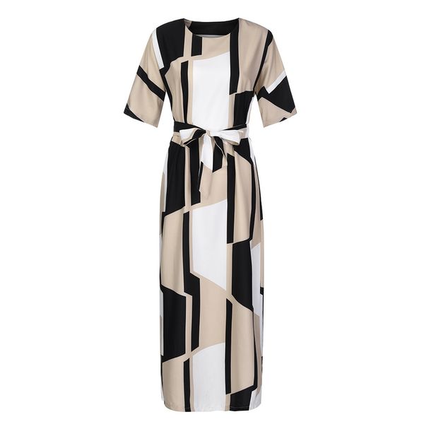 KLV 2019 NEW FASHION HOT Women Geometry V-Neck Short Sleeve Bandage Bow Split Ends Casual Dress Free ship #ZG4
KLV 2019 NEW FASHION HOT Women Geometry V-Neck Short Sleeve Bandage Bow Split Ends Casual Dress Free ship #ZG4