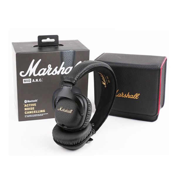 

marshall mid anc headphones active cancelling earphones with bluetooth sports deep bass dj hifi wireless stereo on-ear headset dhl