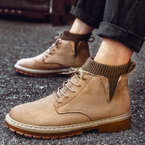 men shoes fashion waterproof mens winter boots new casual snow men genuine leather boot army boots walking shoes rubber sole 42, Black
men shoes fashion waterproof mens winter boots new casual snow men genuine leather boot army boots walking shoes rubber sole 42, Black
