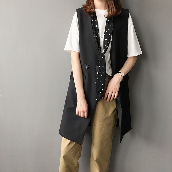 2019 a new spring model long fund pak vest dunne vest losse mouwlless jas simple lady outside add side shawls, Black;white
2019 a new spring model long fund pak vest dunne vest losse mouwlless jas simple lady outside add side shawls, Black;white