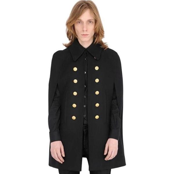 autumn and winter loose long coat men's new cloak cloak woolen coat large size woolen men's tide bat sleeve, Black
autumn and winter loose long coat men's new cloak cloak woolen coat large size woolen men's tide bat sleeve, Black