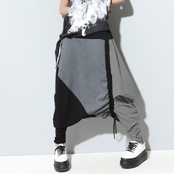 women designer pants vintage patchwork harem pants women casual elastic waist baggy wide leg trousers 2019 fashion drop crotch pantalon, Black;white
women designer pants vintage patchwork harem pants women casual elastic waist baggy wide leg trousers 2019 fashion drop crotch pantalon, Black;white