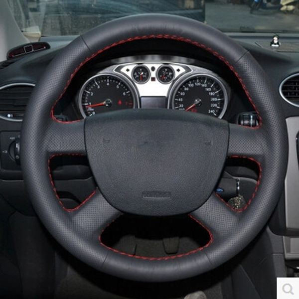 car special hand-stitched black leather steering wheel cover for focus 2 2 2005-2015
car special hand-stitched black leather steering wheel cover for focus 2 2 2005-2015