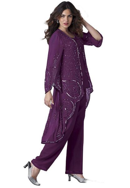 2020 plus size 3 pieces mother of the bride pants suits sequins long sleeves chiffon mother dresses with jacket formal dress225r, Black;red
2020 plus size 3 pieces mother of the bride pants suits sequins long sleeves chiffon mother dresses with jacket formal dress225r, Black;red