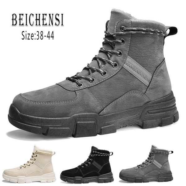 new men winter boots plush boots casual short non-slip cotton comfortable warm snow outdoor men hiking, Black
new men winter boots plush boots casual short non-slip cotton comfortable warm snow outdoor men hiking, Black