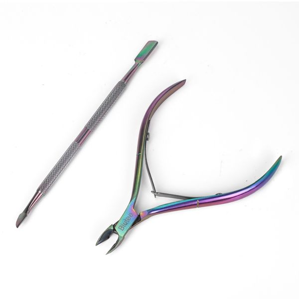 biutee 2pcs rainbow chameleon nail art cuticle pusher cutter nipper clipper dead skin remover set tweezer manicure nail art tool
biutee 2pcs rainbow chameleon nail art cuticle pusher cutter nipper clipper dead skin remover set tweezer manicure nail art tool