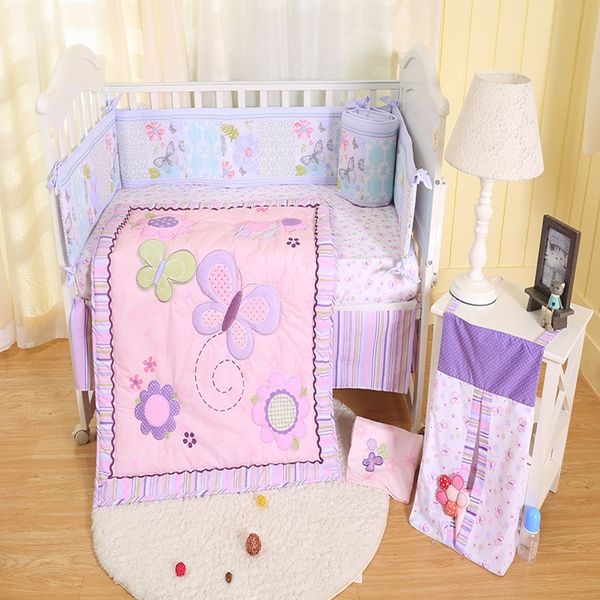 promotion 9pcs baby girl bedding set purple butterfly crib bumper set embroidery flower baby cot bed cuna quilt bumper blanket
promotion 9pcs baby girl bedding set purple butterfly crib bumper set embroidery flower baby cot bed cuna quilt bumper blanket