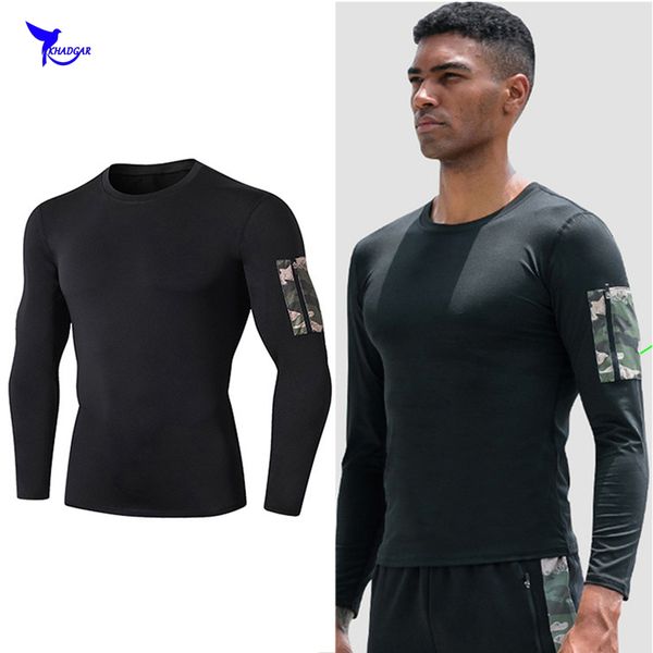 compression quick dry long sleeve running shirt with arm pockets men bodybuilding sport t-shirt gym fitness tight rashguard, Black;blue
compression quick dry long sleeve running shirt with arm pockets men bodybuilding sport t-shirt gym fitness tight rashguard, Black;blue