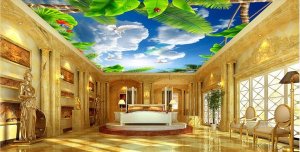 3d ceiling murals wallpaper custom p mural blue sky white clouds pigeons green leaf room 3d wall murals wallpaper for walls 3 d
3d ceiling murals wallpaper custom p mural blue sky white clouds pigeons green leaf room 3d wall murals wallpaper for walls 3 d