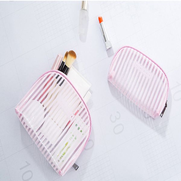 1pcs transparent striped cosmetic bag clear women makeup bag travel organizer toiletry kit 3colors
1pcs transparent striped cosmetic bag clear women makeup bag travel organizer toiletry kit 3colors